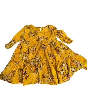 Old Navy Yellow Floral Kids Dress